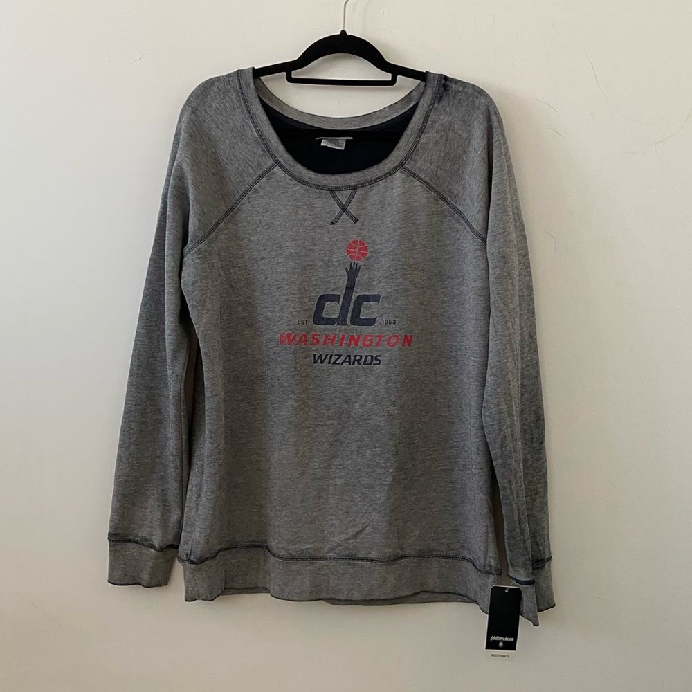 Women’s NBA Washington Wizards Sweatshirt Gray Super Soft Size XL